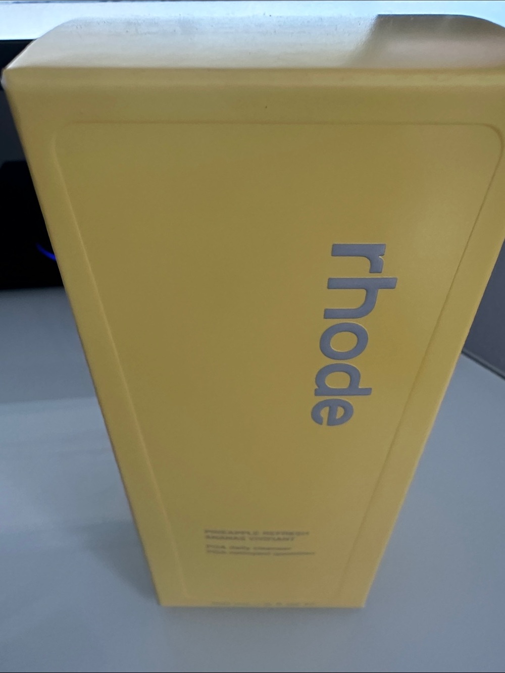 RHODE Pineapple Refresh Yellow Box with Gray Text
